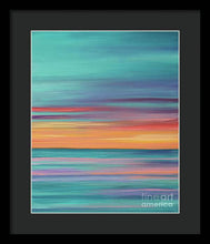 Load image into Gallery viewer, Abundance blue and orange ocean sunset - Framed Print
