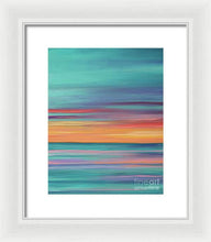 Load image into Gallery viewer, Abundance blue and orange ocean sunset - Framed Print
