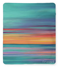 Load image into Gallery viewer, Abundance blue and orange ocean sunset - Blanket
