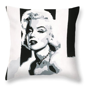 Black and White Marilyn - Throw Pillow