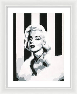 Black and White Marilyn - Framed Print