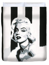 Load image into Gallery viewer, Black and White Marilyn - Duvet Cover
