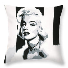 Load image into Gallery viewer, Black and White Marilyn - Throw Pillow
