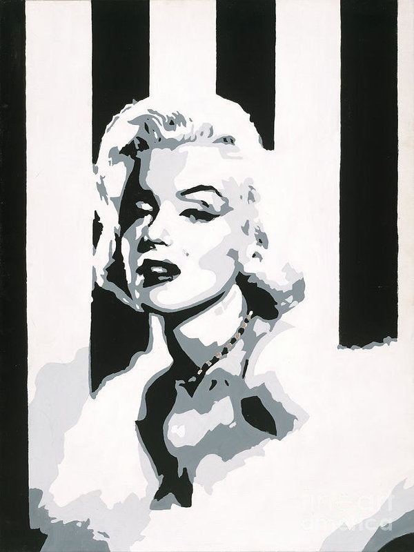 Black and White Marilyn - Art Print