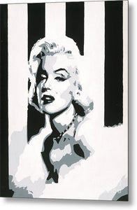 Black and White Marilyn - Metal Print