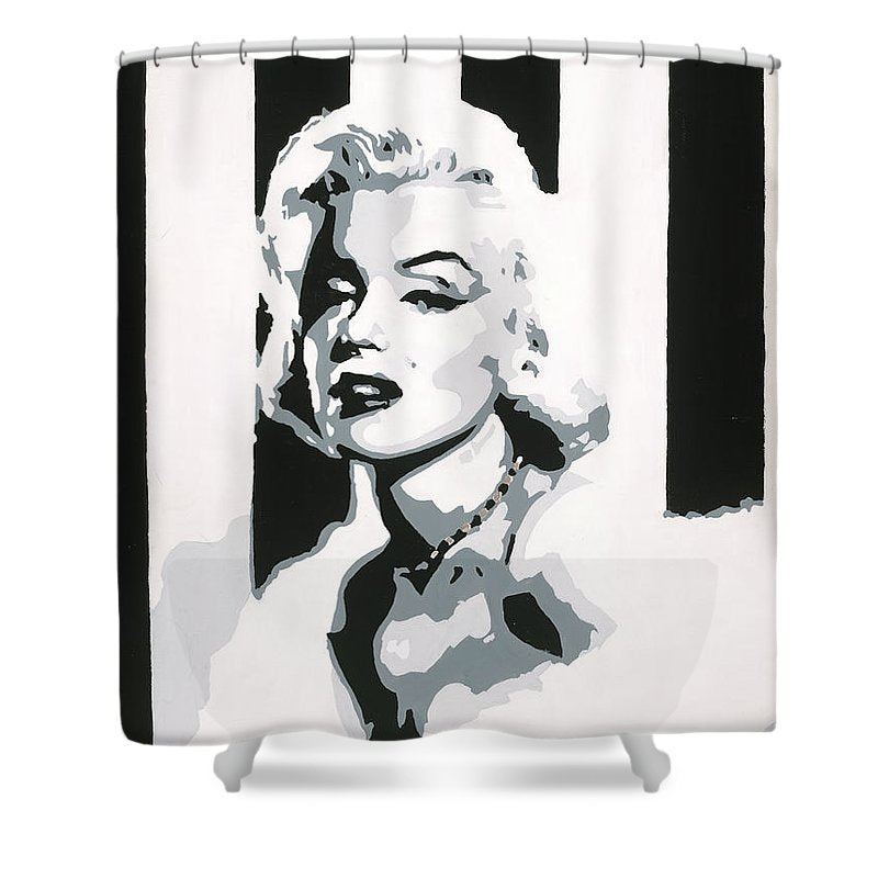 Black and White Marilyn - Shower Curtain