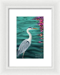 Blue Heron  - Framed Print