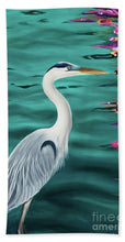 Load image into Gallery viewer, Blue Heron  - Beach Towel
