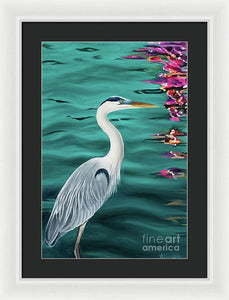 Blue Heron  - Framed Print