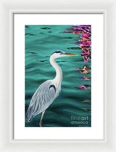 Blue Heron  - Framed Print