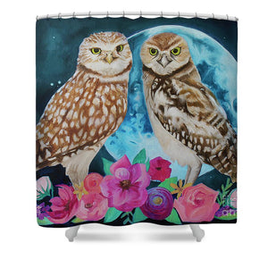 Blue Moon Blooming - Shower Curtain