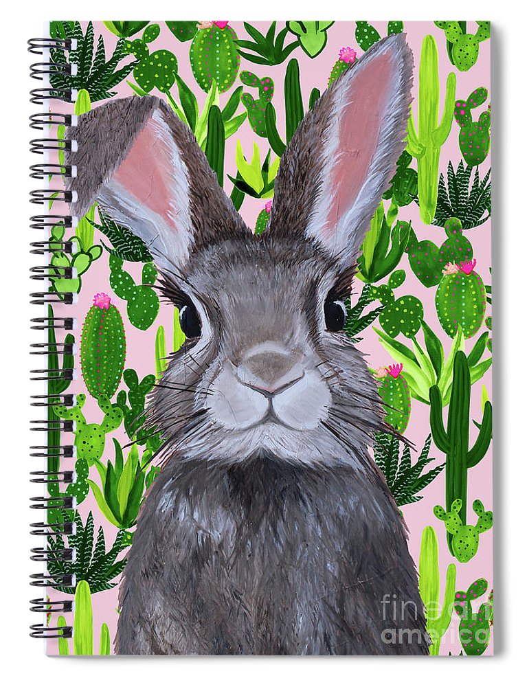 Cacti Cotton Tail  - Spiral Notebook