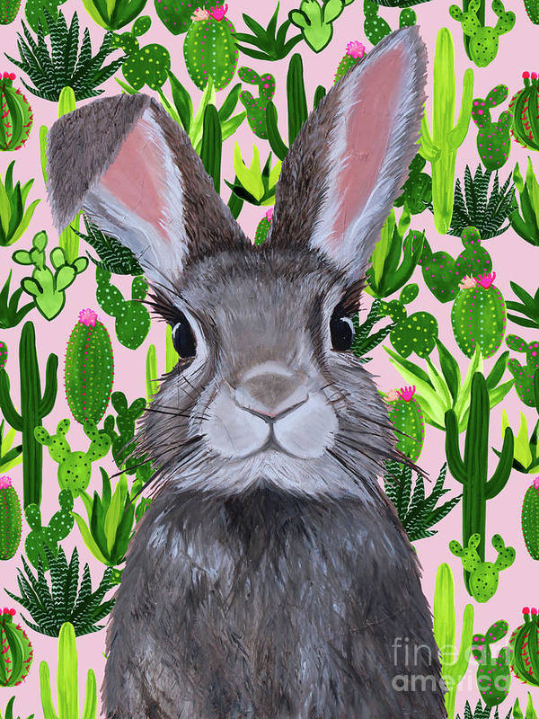 Cacti Cotton Tail  - Art Print