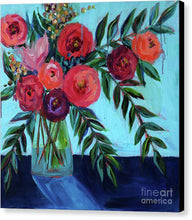 Load image into Gallery viewer, Coral and Blues - Canvas Print
