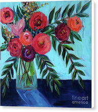 Load image into Gallery viewer, Coral and Blues - Canvas Print

