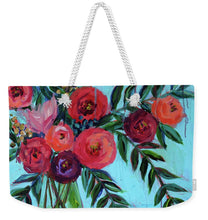 Load image into Gallery viewer, Coral and Blues - Weekender Tote Bag
