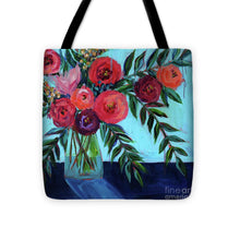 Load image into Gallery viewer, Coral and Blues - Tote Bag
