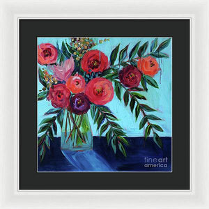 Coral and Blues - Framed Print
