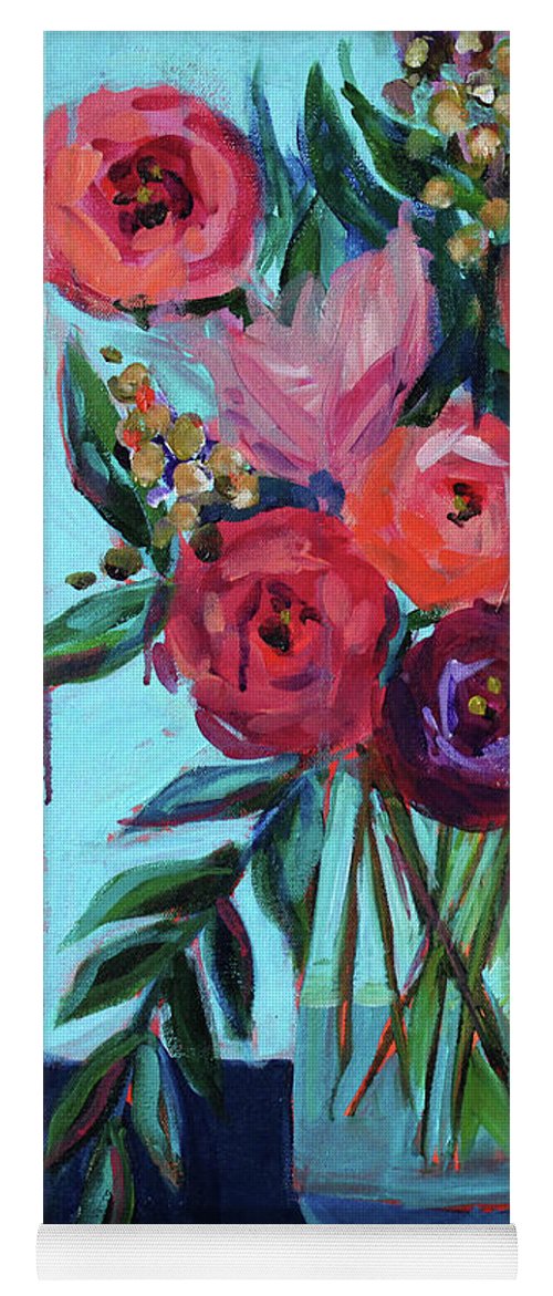 Coral and Blues - Yoga Mat