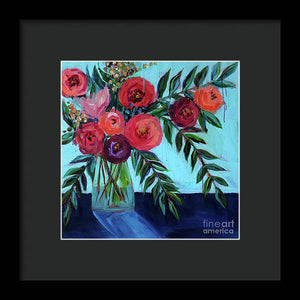 Coral and Blues - Framed Print