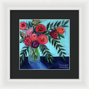 Coral and Blues - Framed Print