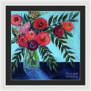 Coral and Blues - Framed Print