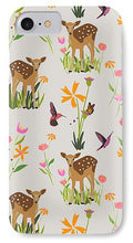 Load image into Gallery viewer, Fawn with Wildflowers and Humming birds - Phone Case
