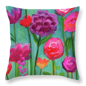 Floral Abyss 2 - Throw Pillow
