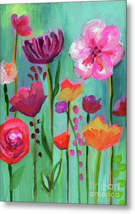 Floral Abyss - Metal Print