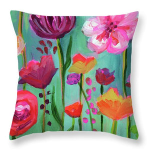 Floral Abyss - Throw Pillow