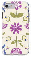 Load image into Gallery viewer, Folk Flower Pattern in Beige and Purple - Phone Case
