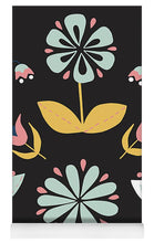 Load image into Gallery viewer, Folk Flower Pattern in Black and Blue - Yoga Mat
