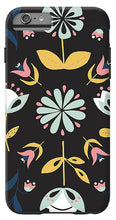 Load image into Gallery viewer, Folk Flower Pattern in Black and Blue - Phone Case
