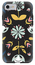 Load image into Gallery viewer, Folk Flower Pattern in Black and Blue - Phone Case
