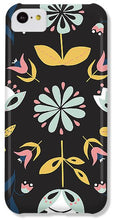 Load image into Gallery viewer, Folk Flower Pattern in Black and Blue - Phone Case
