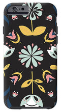 Load image into Gallery viewer, Folk Flower Pattern in Black and Blue - Phone Case
