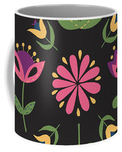 Load image into Gallery viewer, Folk Flower Pattern in Black and Pink - Mug
