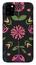 Load image into Gallery viewer, Folk Flower Pattern in Black and Pink - Phone Case
