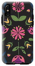 Load image into Gallery viewer, Folk Flower Pattern in Black and Pink - Phone Case

