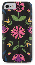 Load image into Gallery viewer, Folk Flower Pattern in Black and Pink - Phone Case
