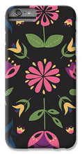 Load image into Gallery viewer, Folk Flower Pattern in Black and Pink - Phone Case
