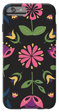 Load image into Gallery viewer, Folk Flower Pattern in Black and Pink - Phone Case
