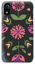 Load image into Gallery viewer, Folk Flower Pattern in Black and Pink - Phone Case
