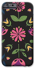 Load image into Gallery viewer, Folk Flower Pattern in Black and Pink - Phone Case
