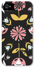 Load image into Gallery viewer, Folk Flower Pattern in Black and White - Phone Case
