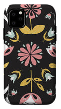 Load image into Gallery viewer, Folk Flower Pattern in Black and White - Phone Case
