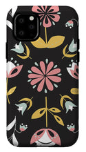 Load image into Gallery viewer, Folk Flower Pattern in Black and White - Phone Case
