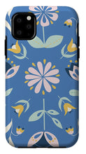 Load image into Gallery viewer, Folk Flower Pattern in Blue - Phone Case
