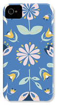 Load image into Gallery viewer, Folk Flower Pattern in Blue - Phone Case
