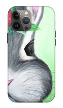 Load image into Gallery viewer, Grey Easter Bunny with Flowers - Phone Case
